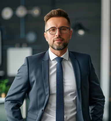 Portrait of Adrian M., Head of Client Delivery